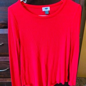 Watermelon Pink Ribbed Sweater